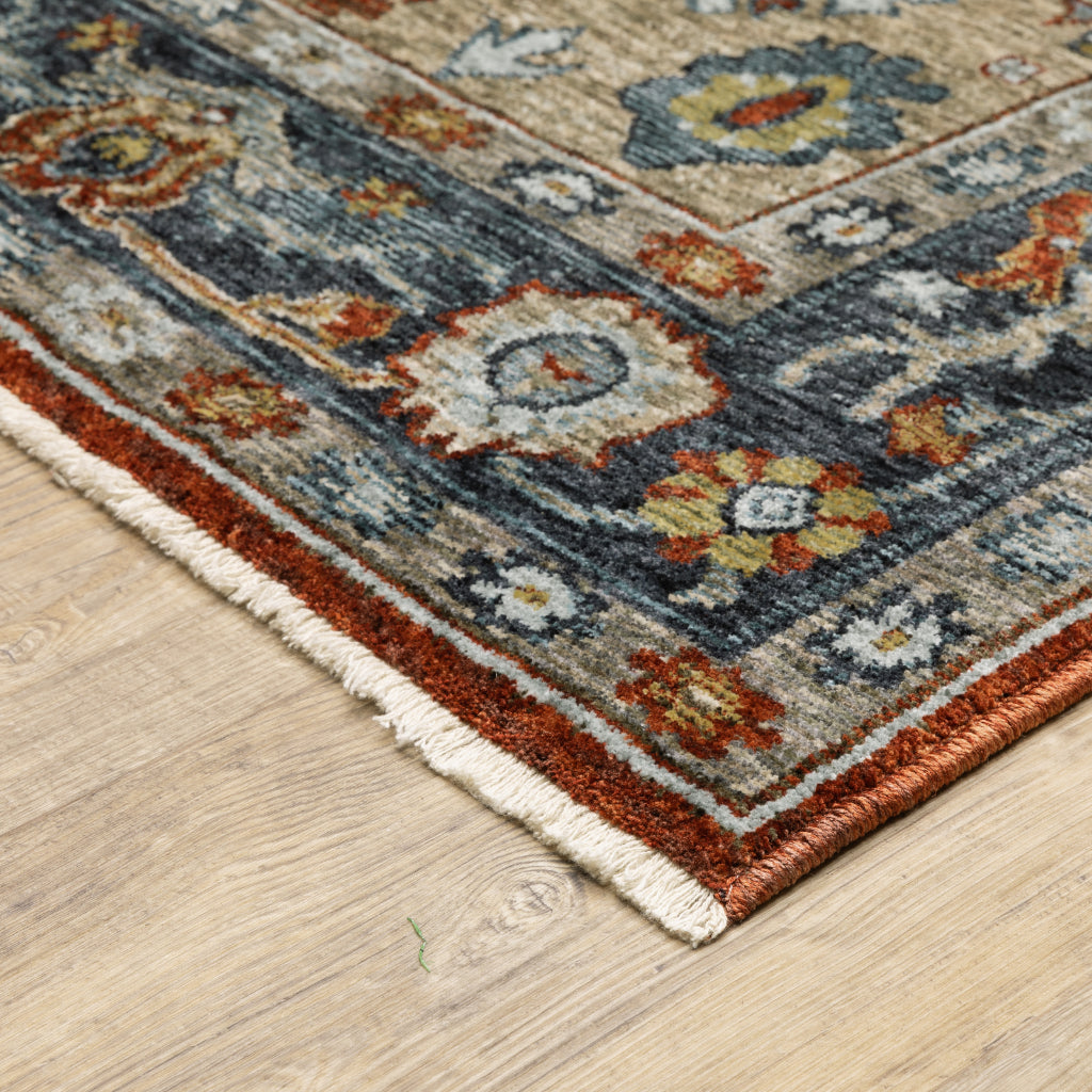 Oriental Weavers Aberdeen 1143H Multicolor Indoor Runner - Classic Machine Made Persian Rug with Medallion Design