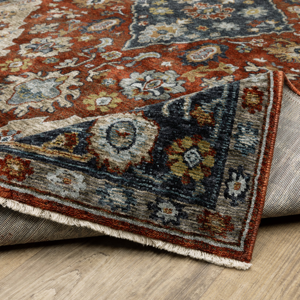 Oriental Weavers Aberdeen 1143H Multicolor Indoor Runner - Classic Machine Made Persian Rug with Medallion Design