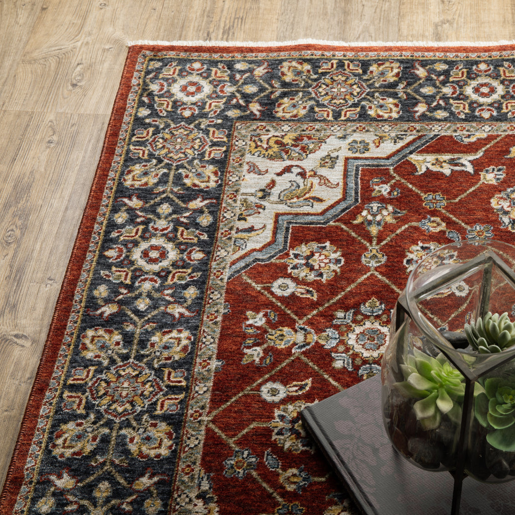 Oriental Weavers Aberdeen 4151R Multicolor Indoor Runner - Classic Machine Made Persian Rug with Medallion Design