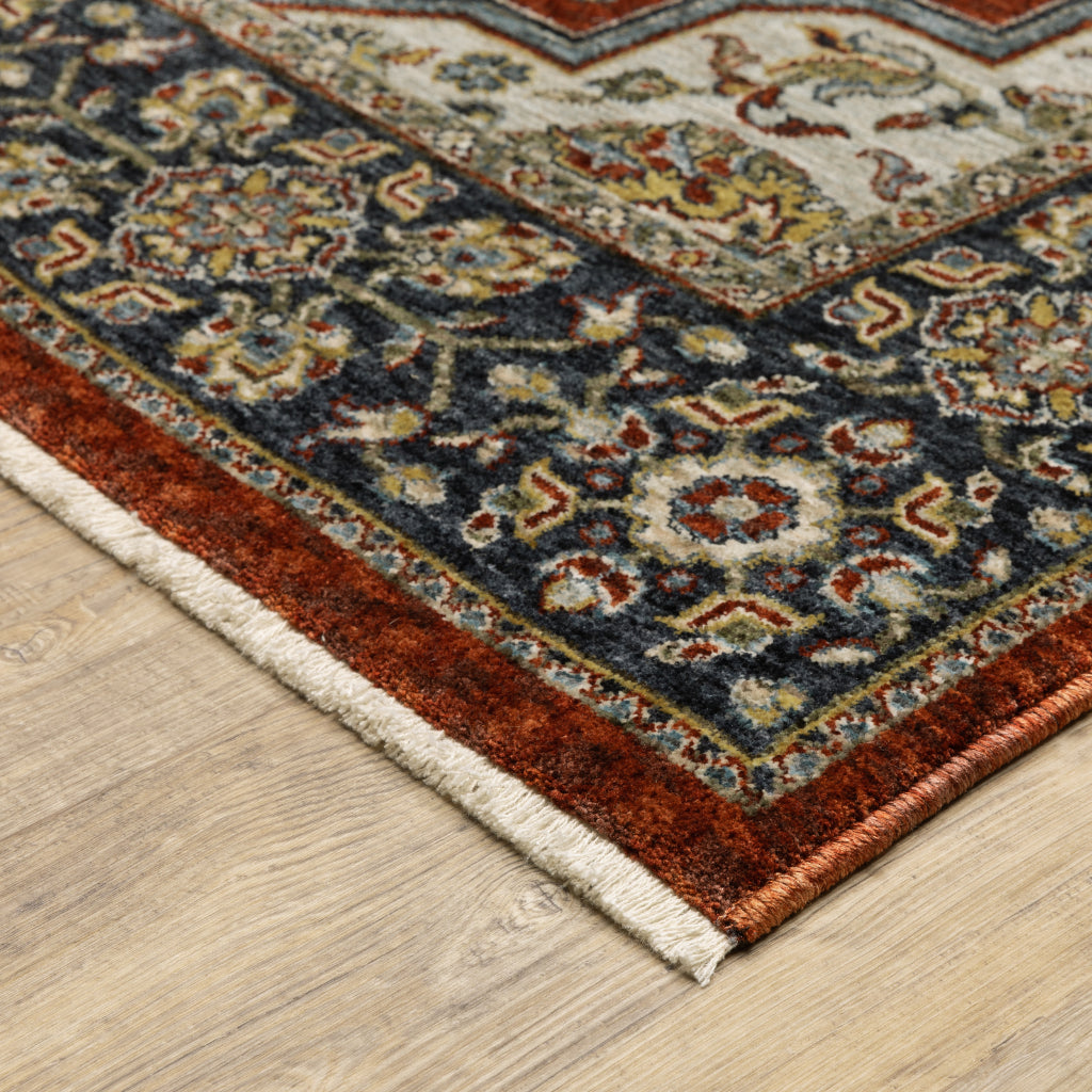 Oriental Weavers Aberdeen 4151R Multicolor Indoor Runner - Classic Machine Made Persian Rug with Medallion Design-
