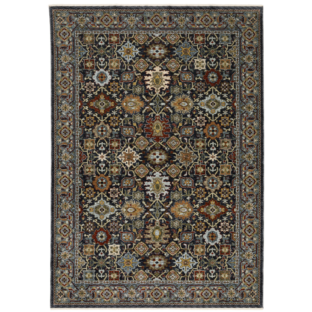 Oriental Weavers Aberdeen 4922D Multicolor Rectangle Indoor Area Rug - Classic Machine Made Persian Rug with Floral Design-