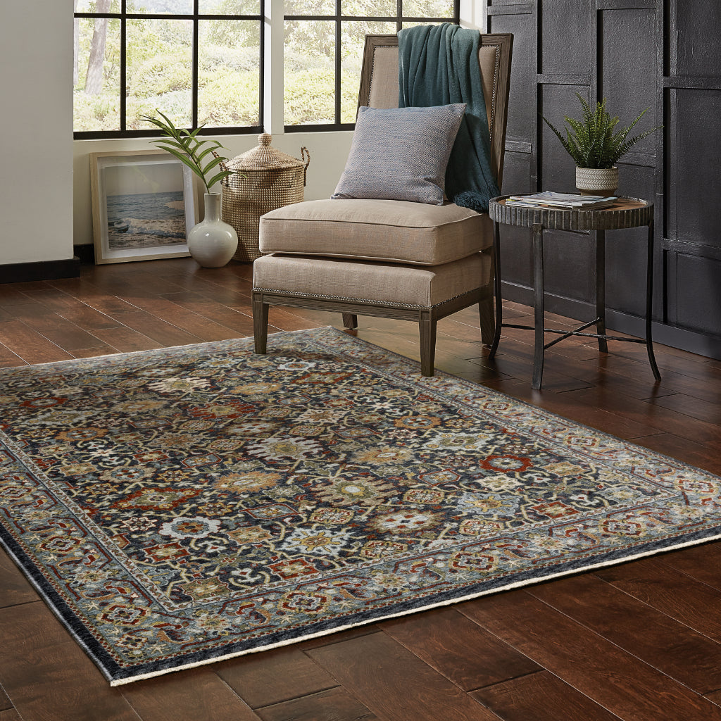 Oriental Weavers Aberdeen 4922D Multicolor Rectangle Indoor Area Rug - Classic Machine Made Persian Rug with Floral Design-