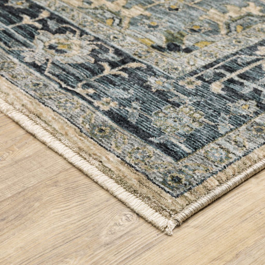 Oriental Weavers Aberdeen 051G1 Multicolor Indoor Runner - Classic Machine Made Persian Rug with Distressed Medallion Design