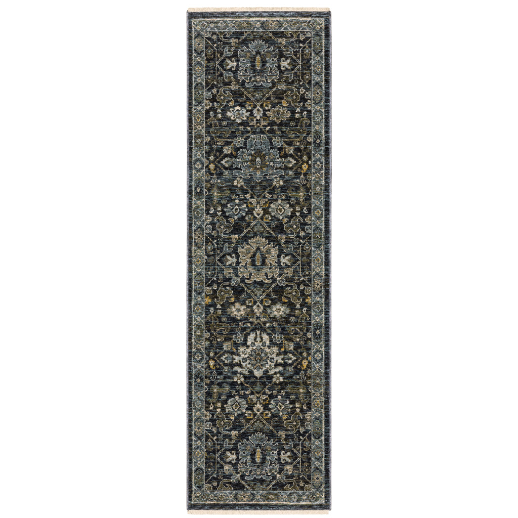 Oriental Weavers Aberdeen 533K1 Multicolor Indoor Runner - Classic Machine Made Persian Rug with Distressed Oriental Design