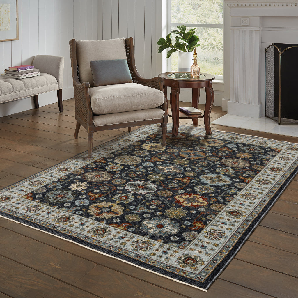 Oriental Weavers Aberdeen 561B1 Multicolor Rectangle Indoor Area Rug - Classic Machine Made Persian Rug with Panel Medallion Design-
