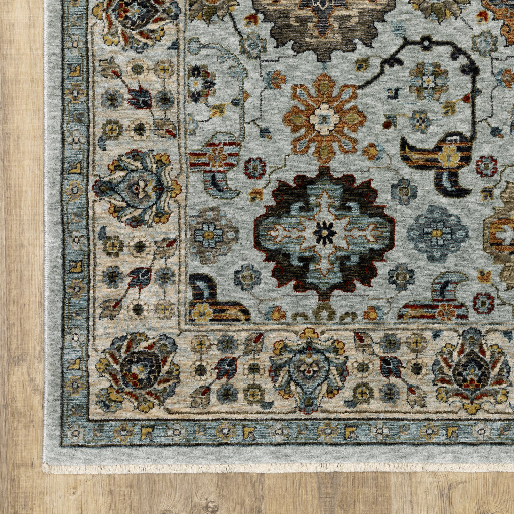 Oriental Weavers Aberdeen 561W1 Multicolor Indoor Runner - Classic Machine Made Persian Rug with Panel Medallion Design