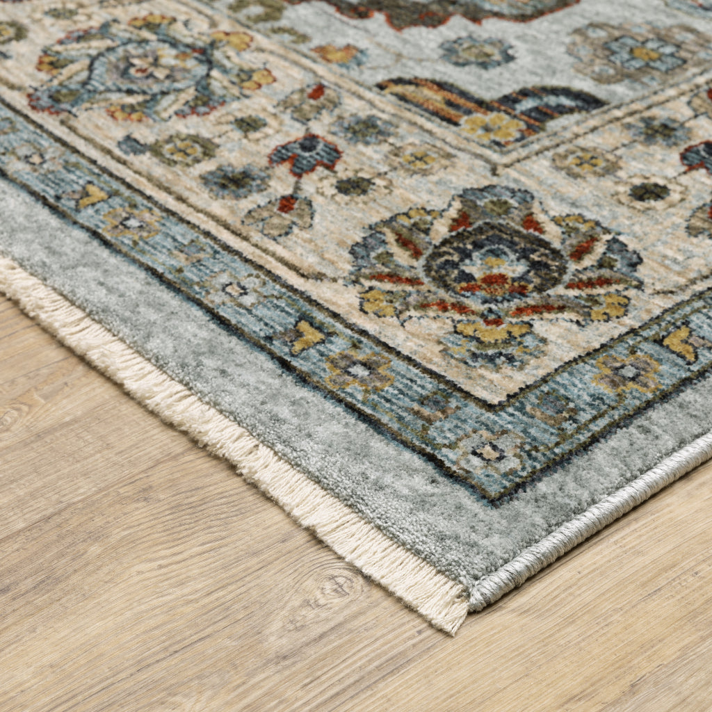 Oriental Weavers Aberdeen 561W1 Multicolor Indoor Runner - Classic Machine Made Persian Rug with Panel Medallion Design