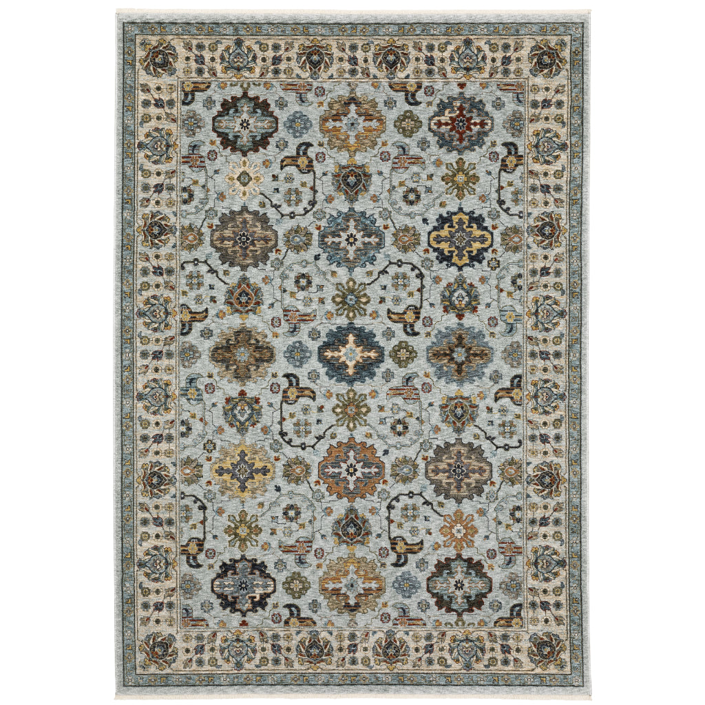 Oriental Weavers Aberdeen 561W1 Multicolor Rectangle Indoor Area Rug - Classic Machine Made Persian Rug with Panel Medallion Design-