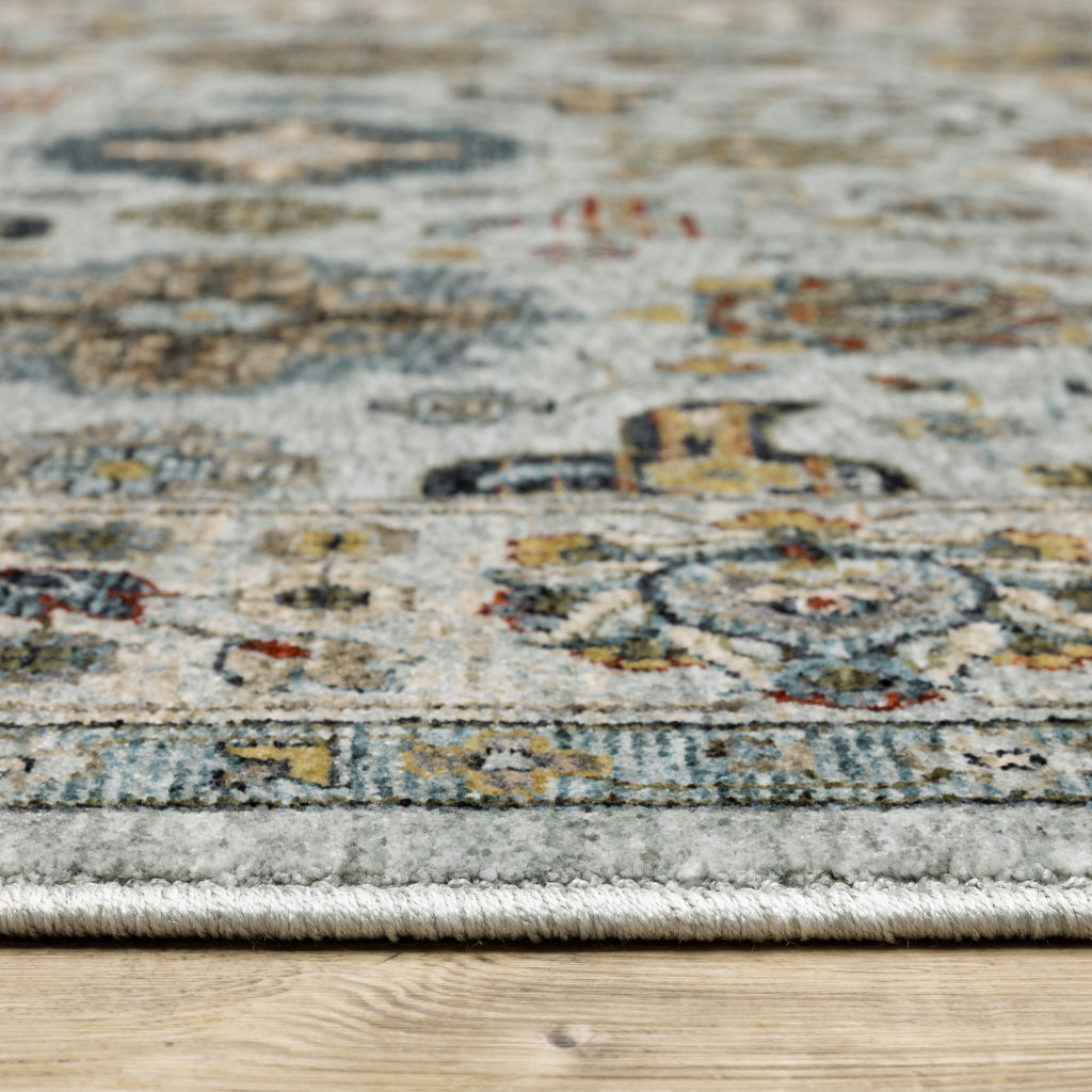 Oriental Weavers Aberdeen 561W1 Multicolor Indoor Runner - Classic Machine Made Persian Rug with Panel Medallion Design