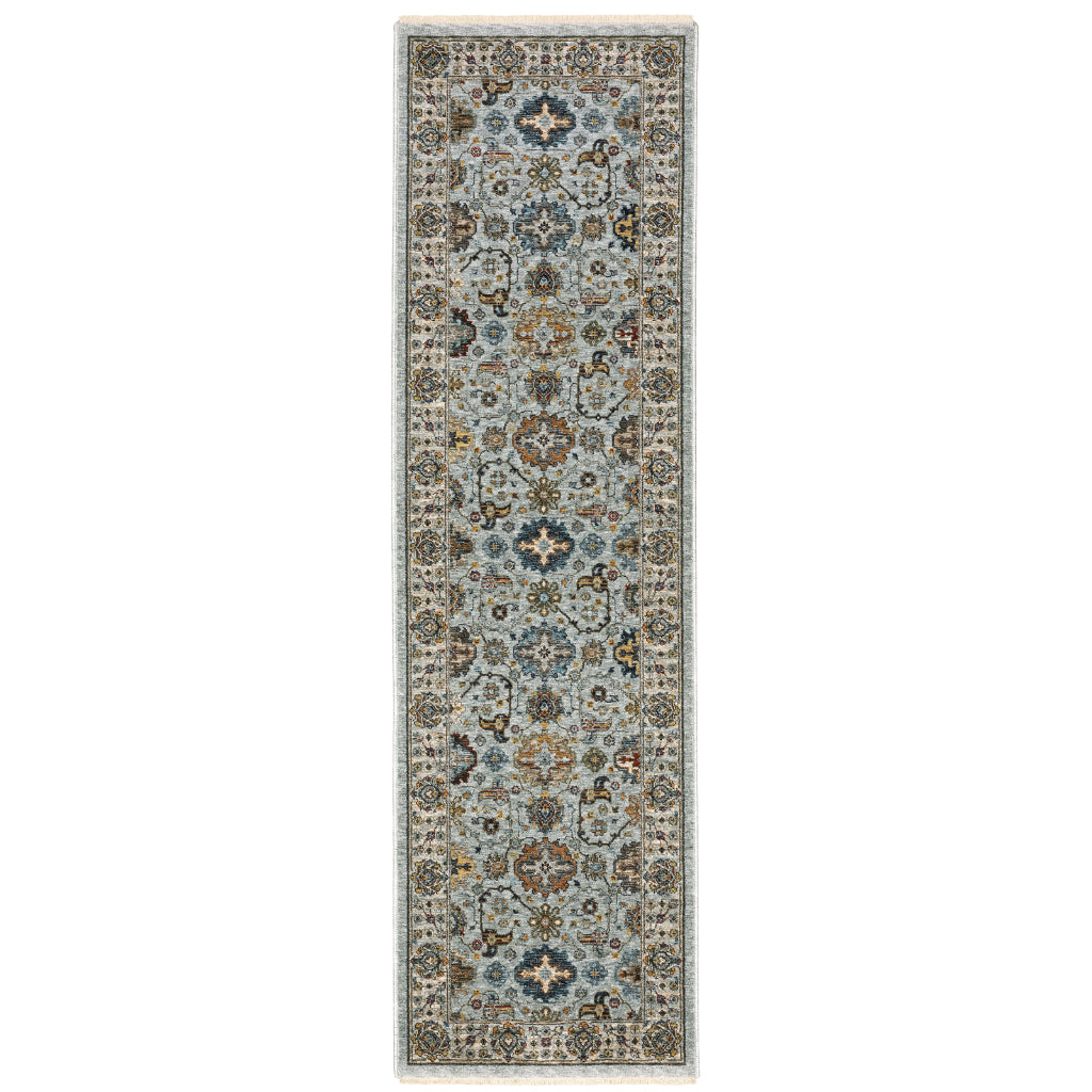 Oriental Weavers Aberdeen 561W1 Multicolor Indoor Runner - Classic Machine Made Persian Rug with Panel Medallion Design