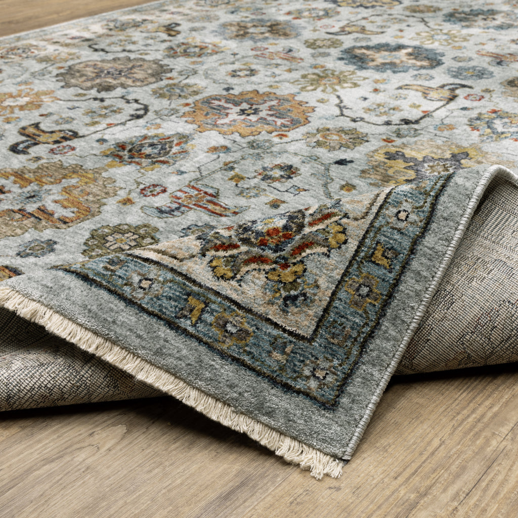 Oriental Weavers Aberdeen 561W1 Multicolor Indoor Runner - Classic Machine Made Persian Rug with Panel Medallion Design