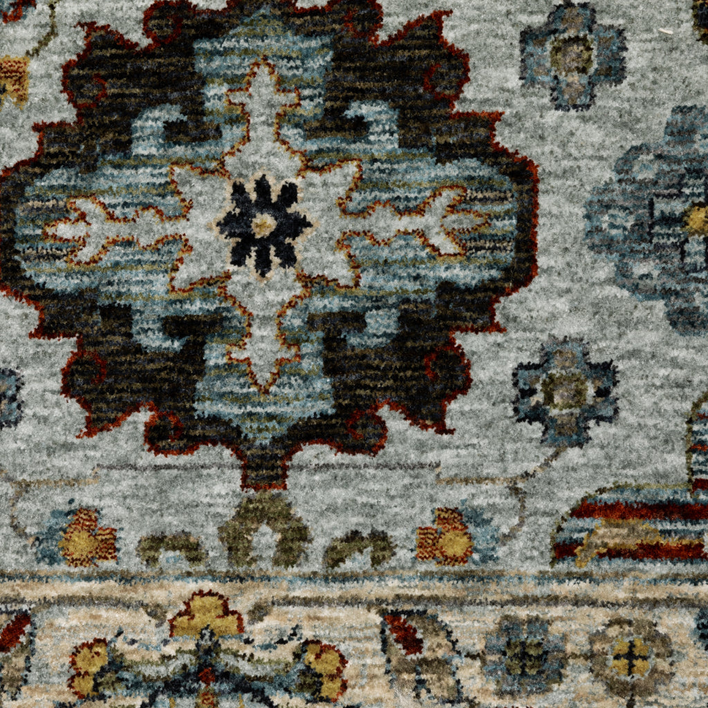 Oriental Weavers Aberdeen 561W1 Multicolor Indoor Runner - Classic Machine Made Persian Rug with Panel Medallion Design