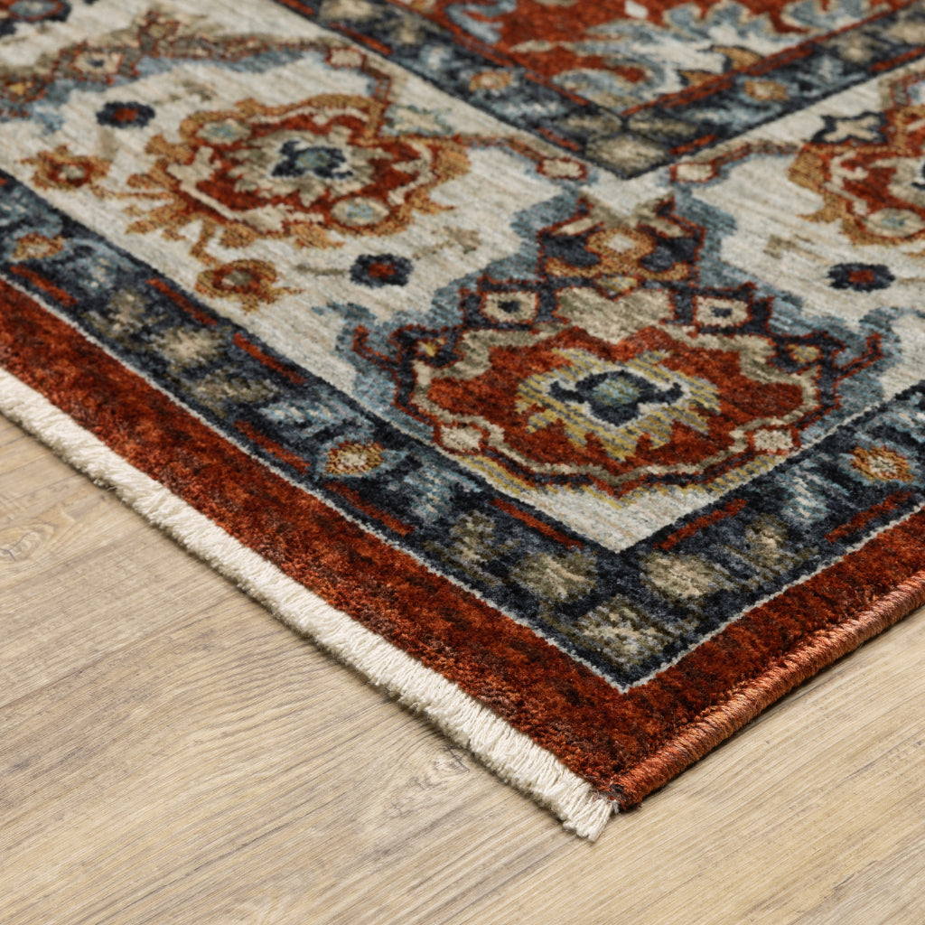 Oriental Weavers Aberdeen 562R1 Multicolor Indoor Runner - Classic Machine Made Persian Rug with Floral Medallion Design