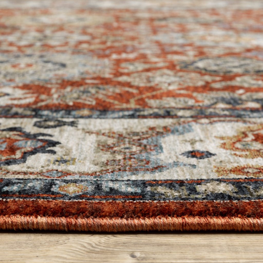 Oriental Weavers Aberdeen 562R1 Multicolor Indoor Runner - Classic Machine Made Persian Rug with Floral Medallion Design