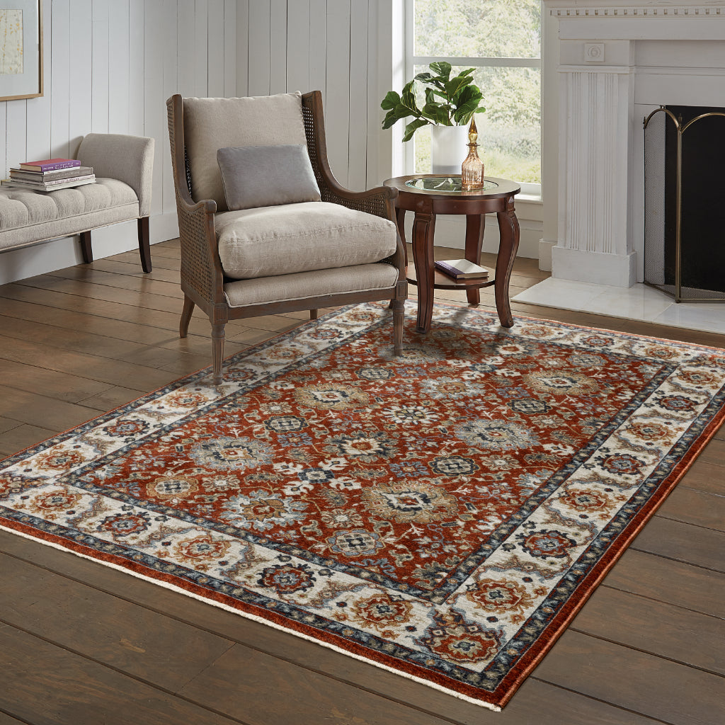 Oriental Weavers Aberdeen 562R1 Multicolor Rectangle Indoor Area Rug - Classic Machine Made Persian Rug with Floral Medallion Design-
