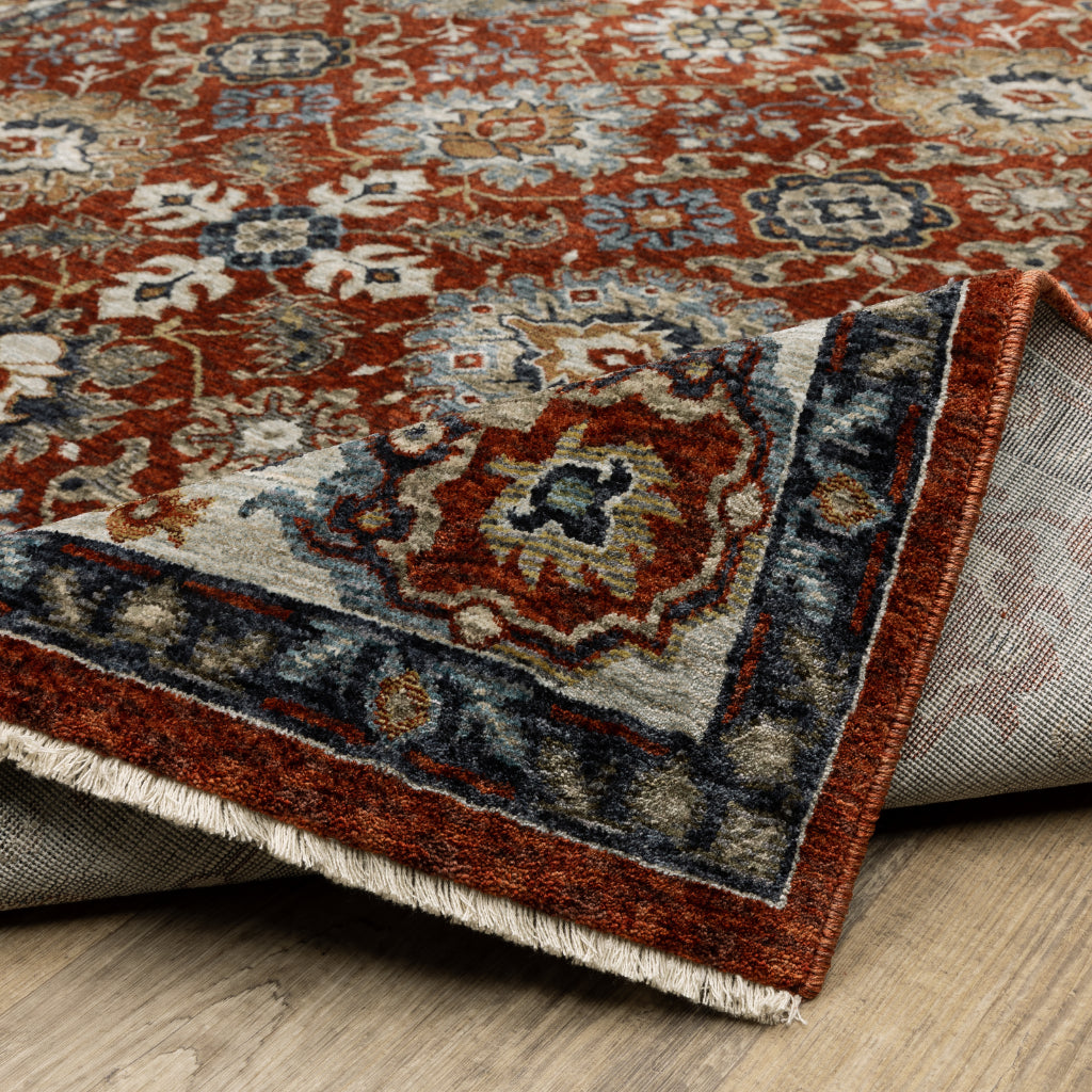 Oriental Weavers Aberdeen 562R1 Multicolor Indoor Runner - Classic Machine Made Persian Rug with Floral Medallion Design