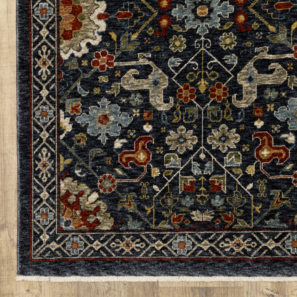 Oriental Weavers Aberdeen 006B1 Multicolor Rectangle Indoor Area Rug - Classic Machine Made Persian Rug with Floral Design