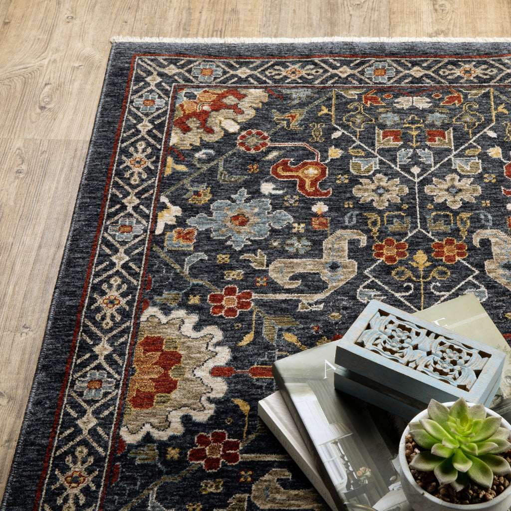 Oriental Weavers Aberdeen 006B1 Multicolor Indoor Runner - Classic Machine Made Persian Rug with Floral Design