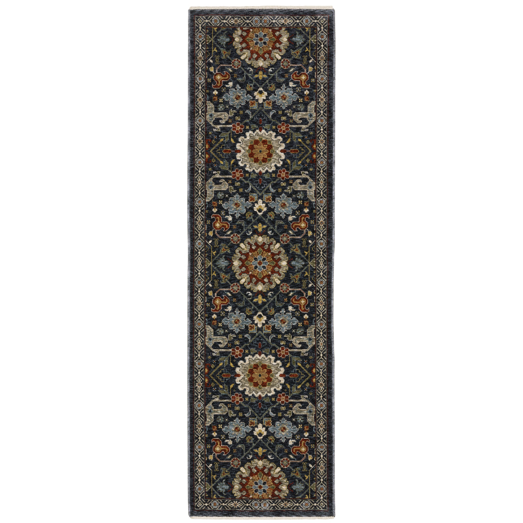Oriental Weavers Aberdeen 006B1 Multicolor Indoor Runner - Classic Machine Made Persian Rug with Floral Design