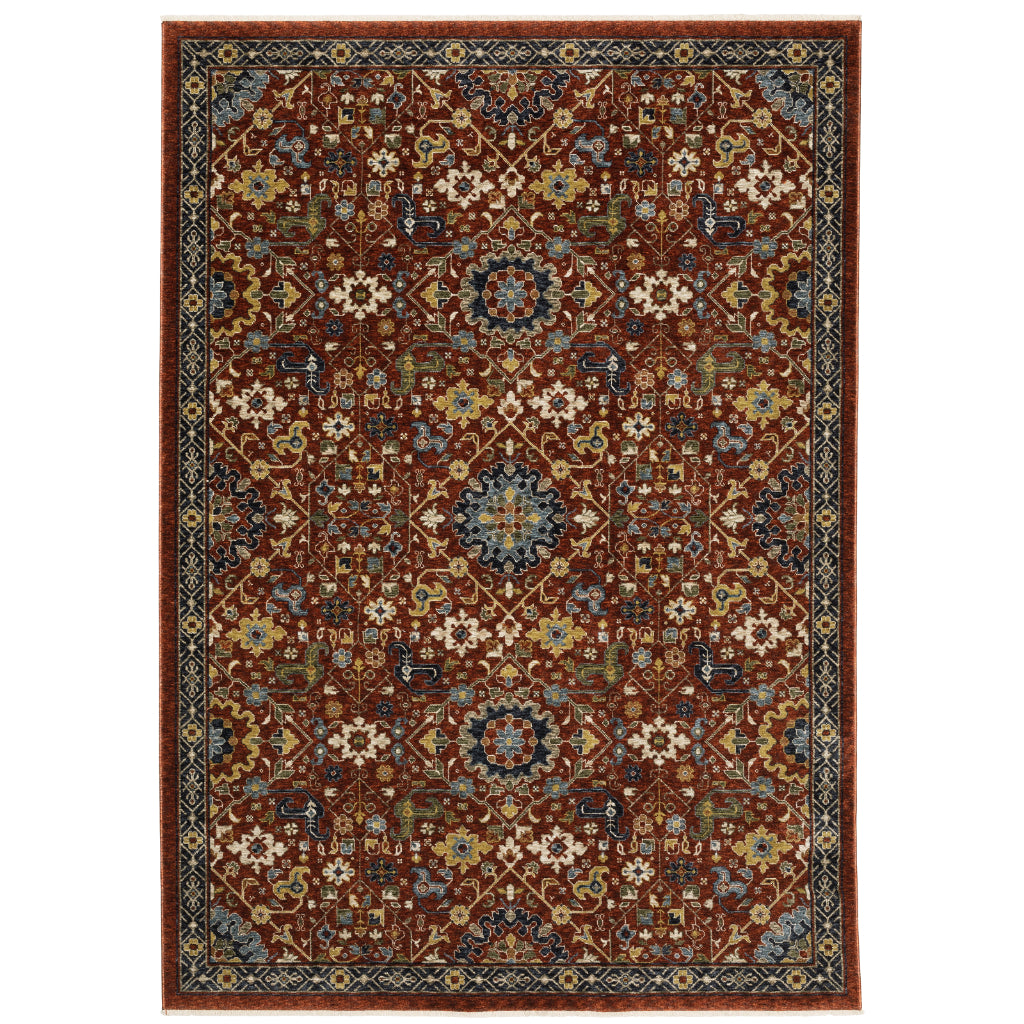 Oriental Weavers Aberdeen 006R1 Multicolor Rectangle Indoor Area Rug - Classic Machine Made Persian Rug with Floral Design-