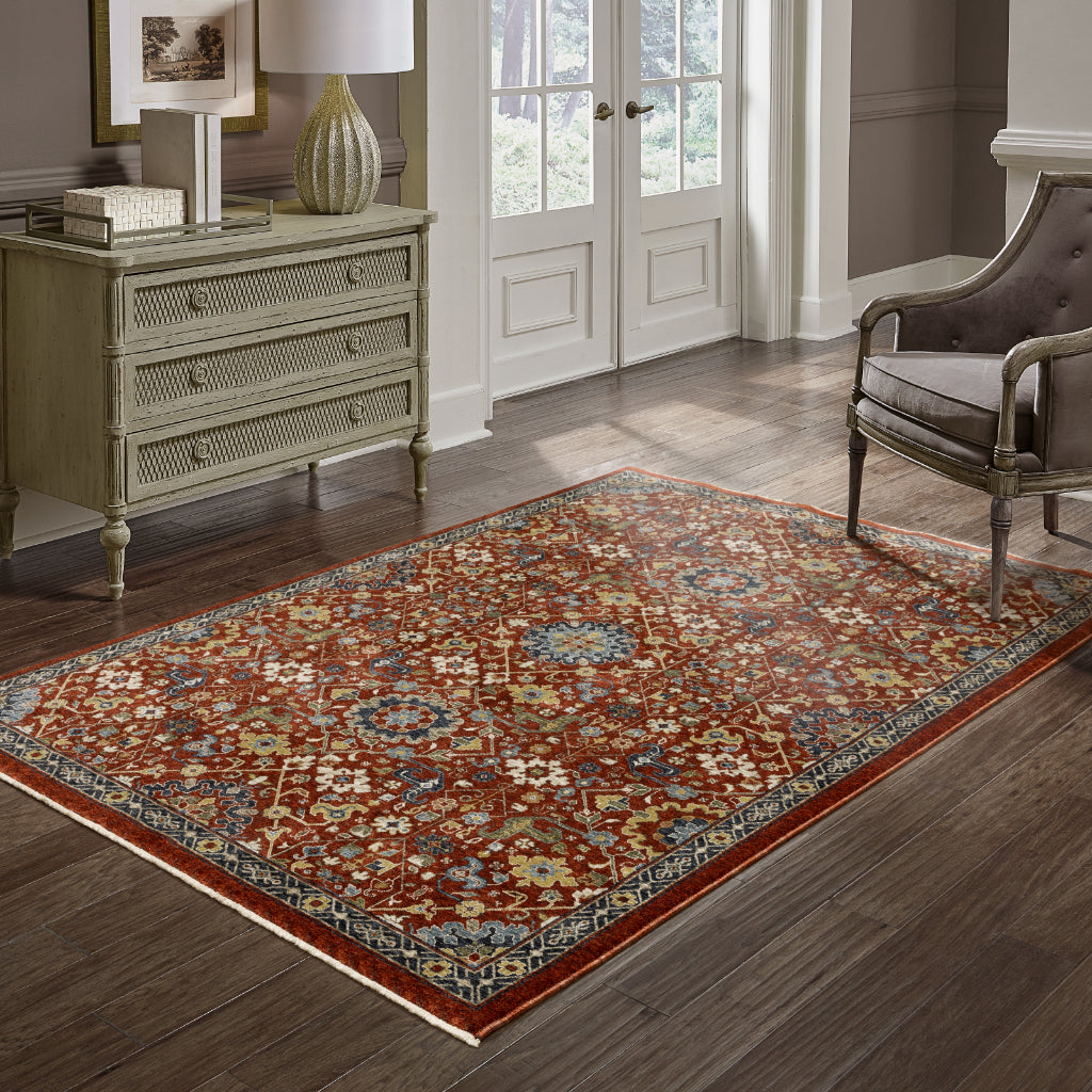 Oriental Weavers Aberdeen 006R1 Multicolor Rectangle Indoor Area Rug - Classic Machine Made Persian Rug with Floral Design-