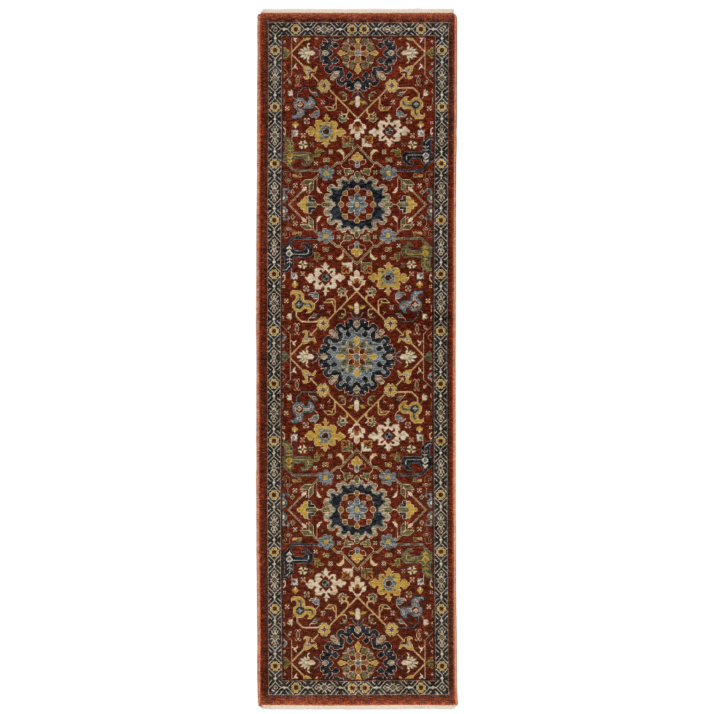 Oriental Weavers Aberdeen 006R1 Multicolor Indoor Runner - Classic Machine Made Persian Rug with Floral Design