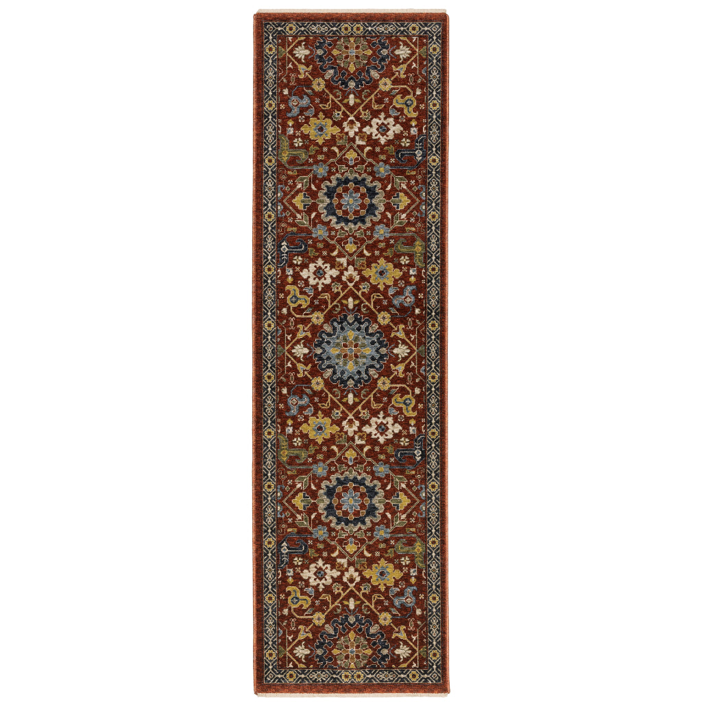 Oriental Weavers Aberdeen 006R1 Multicolor Indoor Runner - Classic Machine Made Persian Rug with Floral Design-