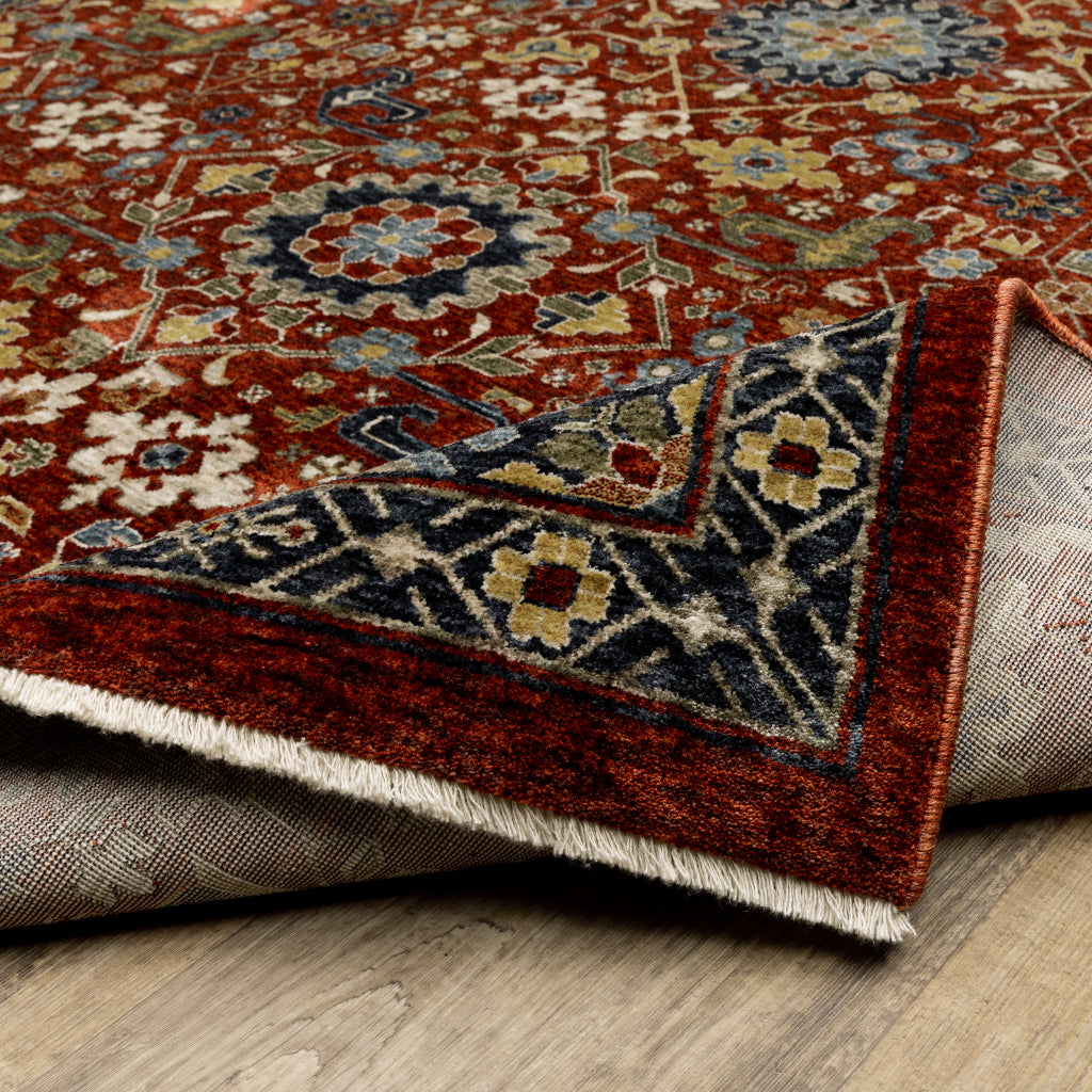 Oriental Weavers Aberdeen 006R1 Multicolor Indoor Runner - Classic Machine Made Persian Rug with Floral Design