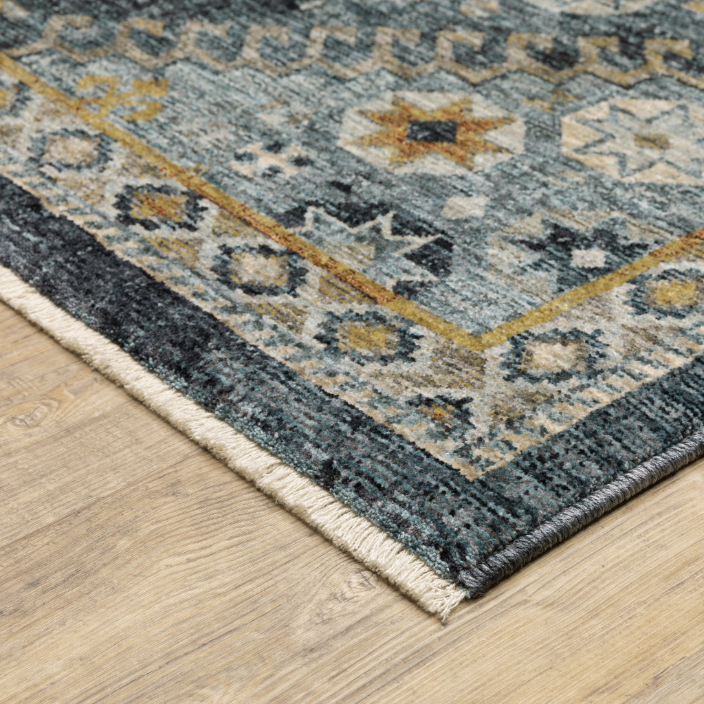 Oriental Weavers Aberdeen 7150B Multicolor Rectangle Indoor Area Rug - Tribal Machine Made Rug with Double Diamond Design