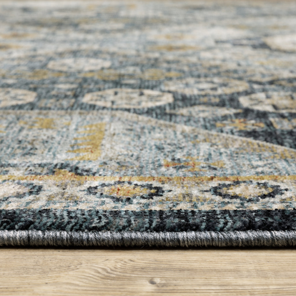 Oriental Weavers Aberdeen 7150B Multicolor Rectangle Indoor Area Rug - Tribal Machine Made Rug with Double Diamond Design