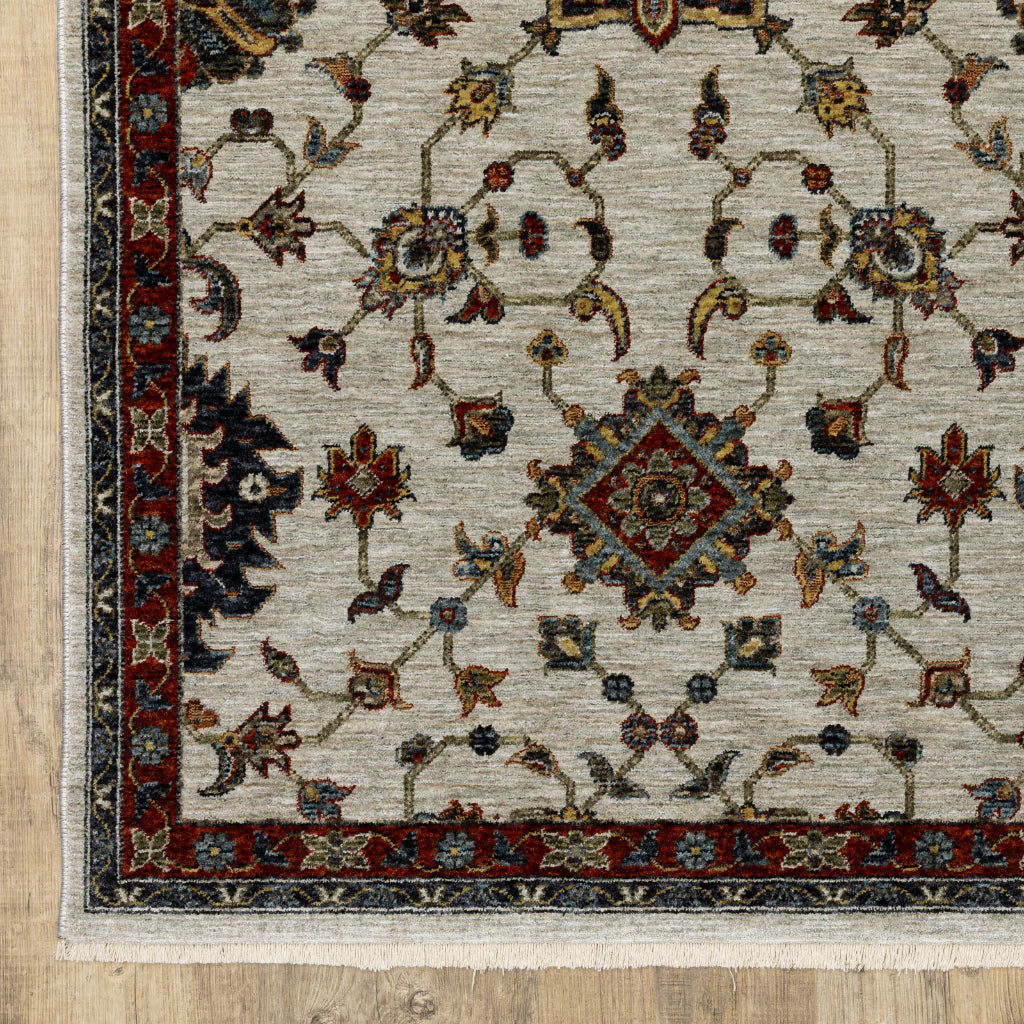 Oriental Weavers Aberdeen 751W1 Multicolor Indoor Runner - Classic Machine Made Persian Rug with Panel Medallion Design