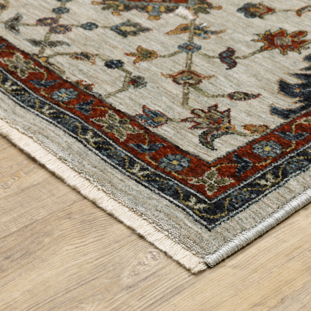 Oriental Weavers Aberdeen 751W1 Multicolor Indoor Runner - Classic Machine Made Persian Rug with Panel Medallion Design