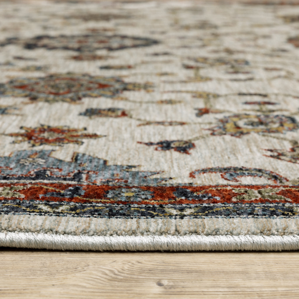 Oriental Weavers Aberdeen 751W1 Multicolor Indoor Runner - Classic Machine Made Persian Rug with Panel Medallion Design