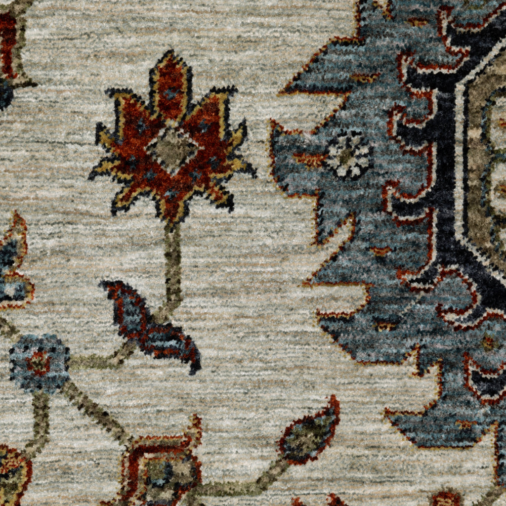 Oriental Weavers Aberdeen 751W1 Multicolor Indoor Runner - Classic Machine Made Persian Rug with Panel Medallion Design