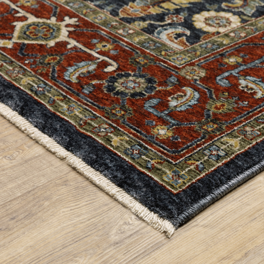 Oriental Weavers Aberdeen 752W1 Multicolor Rectangle Indoor Area Rug - Classic Machine Made Persian Rug with Open Medallion Design