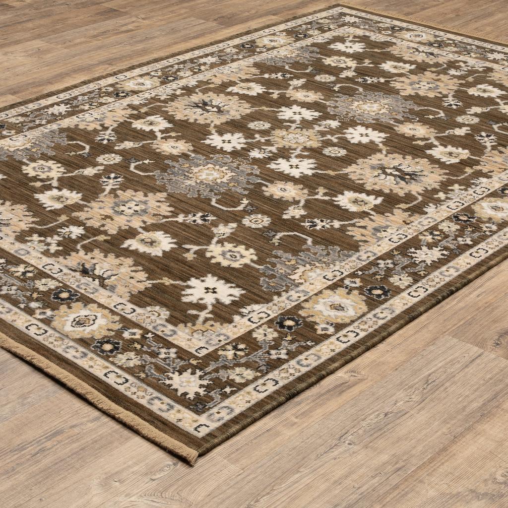 Oriental Weavers Acacia ACA01 Brown Rectangle Indoor Area Rug Oriental Pattern-