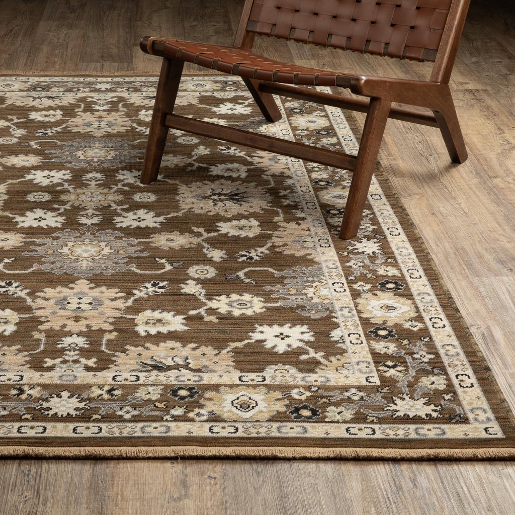 Oriental Weavers Acacia ACA01 Brown Rectangle Indoor Area Rug Oriental Pattern-