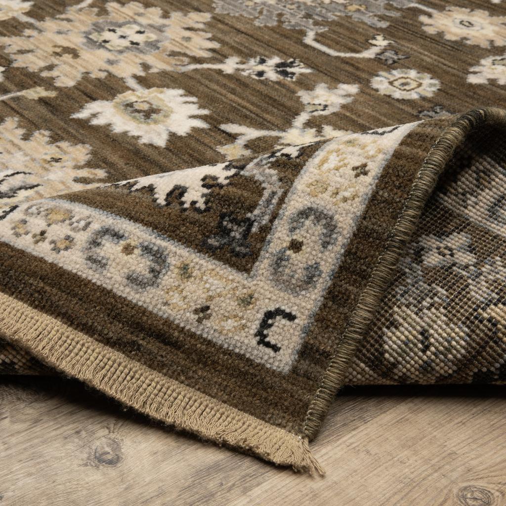 Oriental Weavers Acacia ACA01 Brown Rectangle Indoor Area Rug Oriental Pattern-