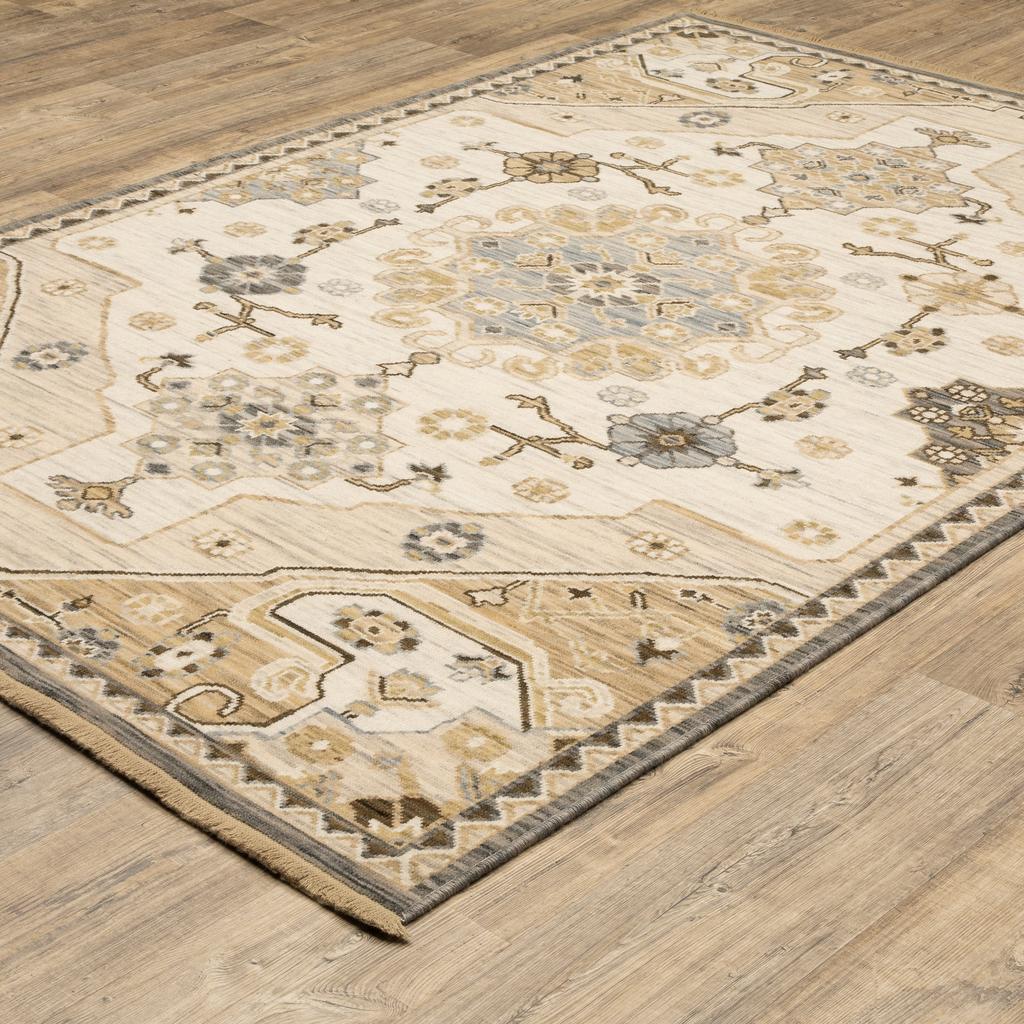 Oriental Weavers Acacia ACA03 Tan Rectangle Indoor Area Rug Oriental Pattern-