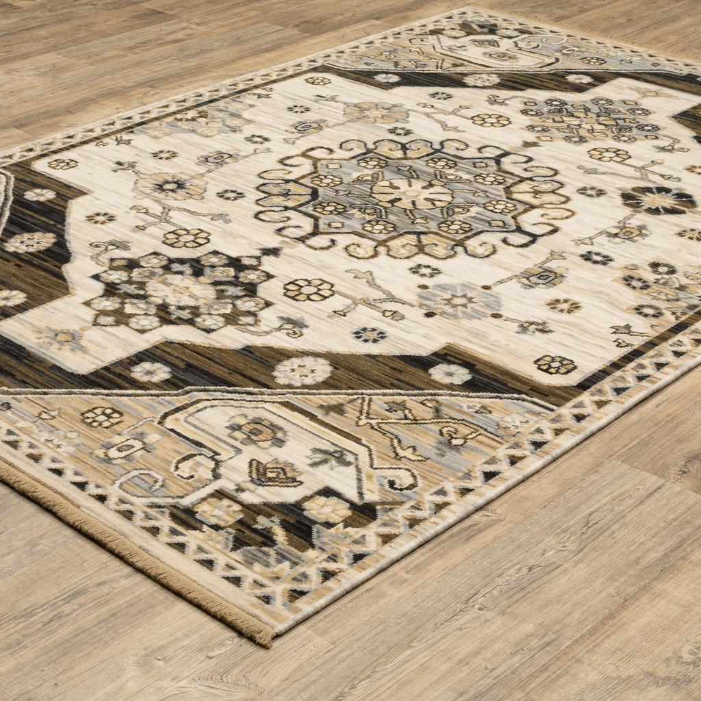 Oriental Weavers Acacia ACA04 Brown Rectangle Indoor Area Rug Oriental Pattern-