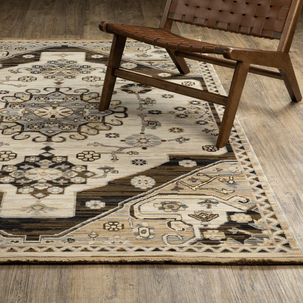 Oriental Weavers Acacia ACA04 Brown Rectangle Indoor Area Rug Oriental Pattern-