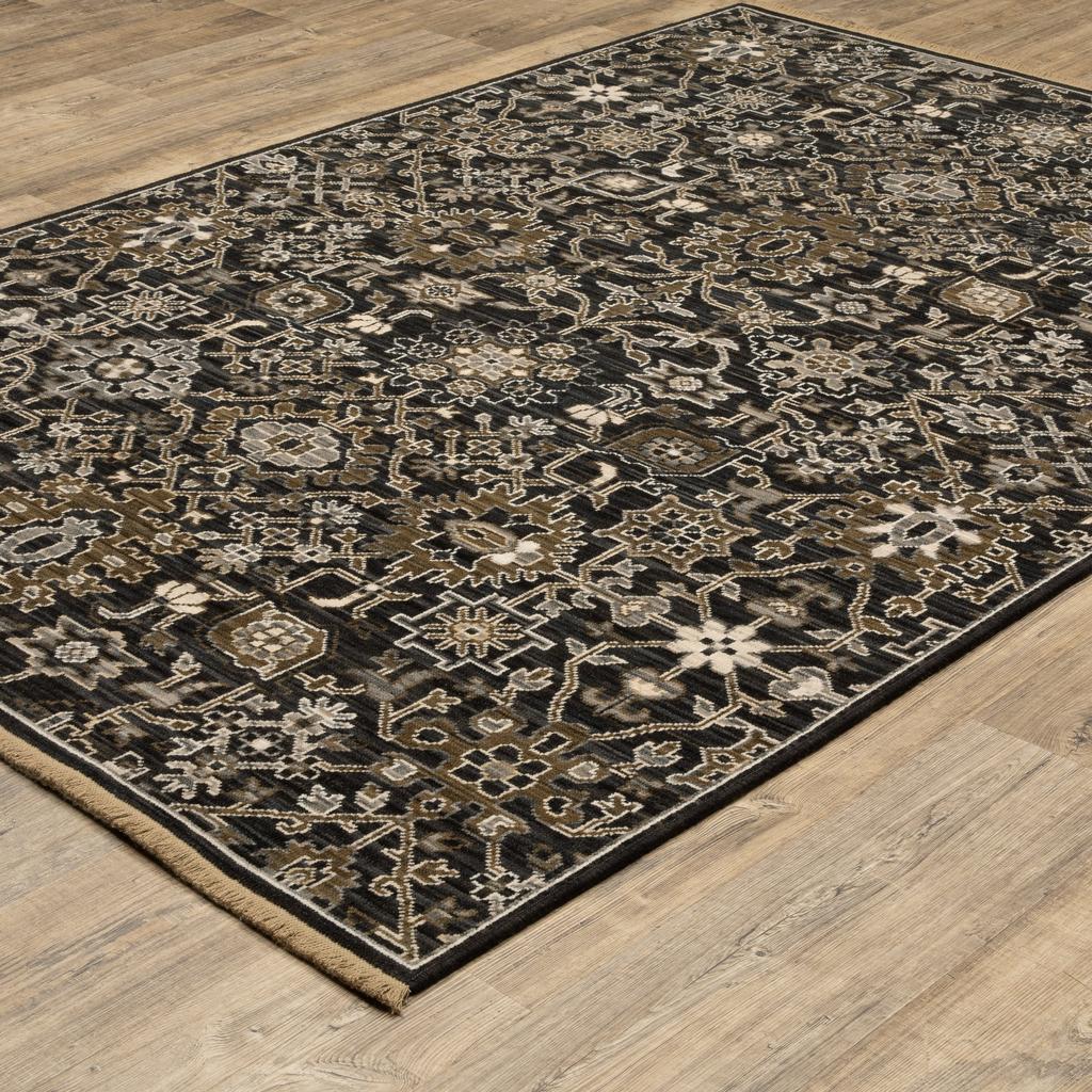 Oriental Weavers Acacia ACA05 Black Rectangle Indoor Area Rug Oriental Pattern-