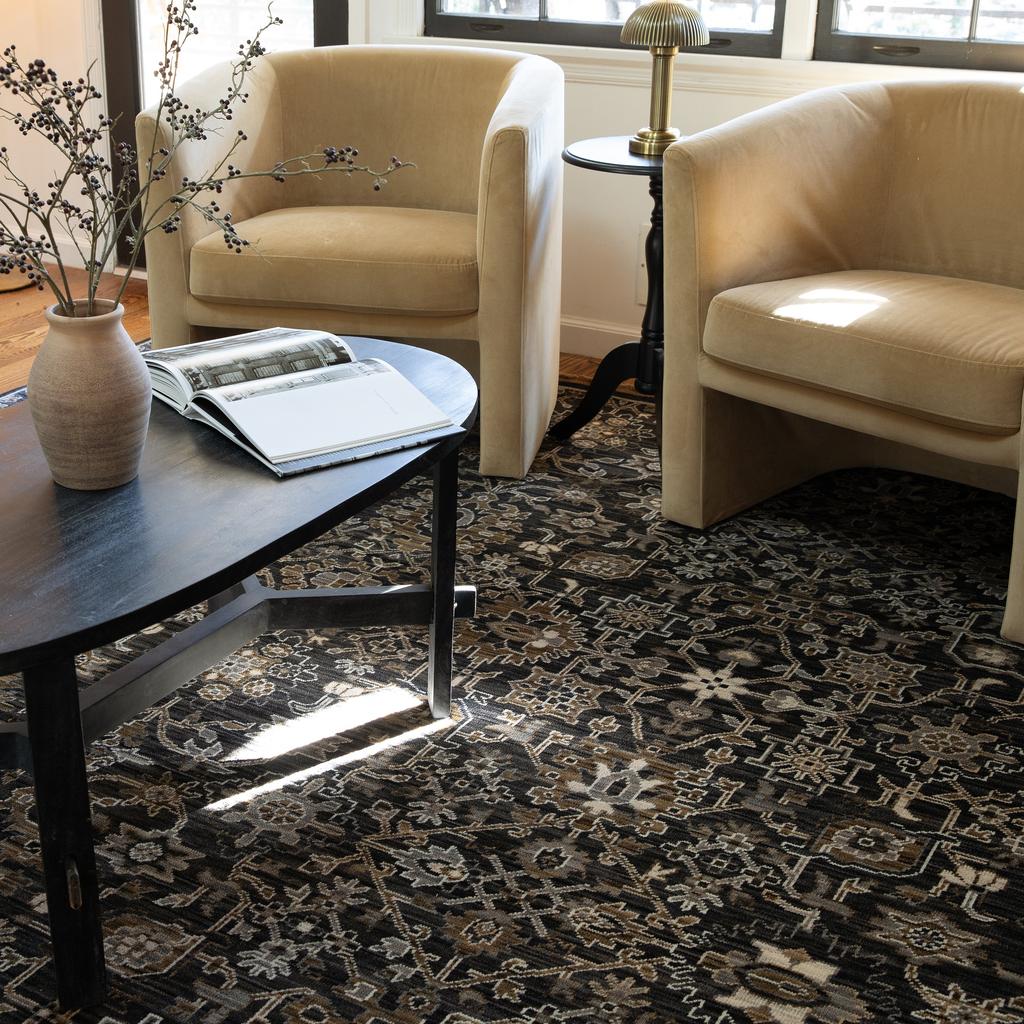 Oriental Weavers Acacia ACA05 Black Rectangle Indoor Area Rug Oriental Pattern-