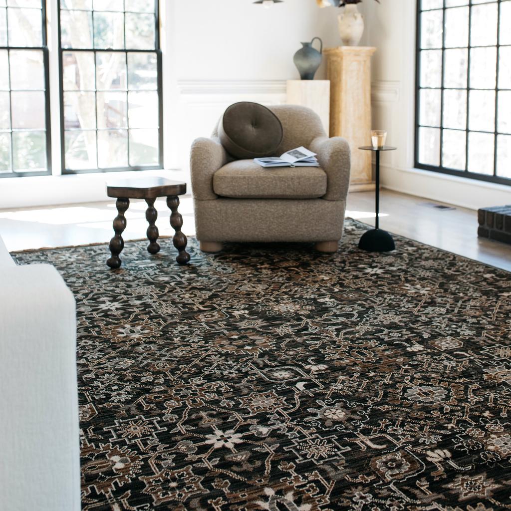 Oriental Weavers Acacia ACA05 Black Rectangle Indoor Area Rug Oriental Pattern-