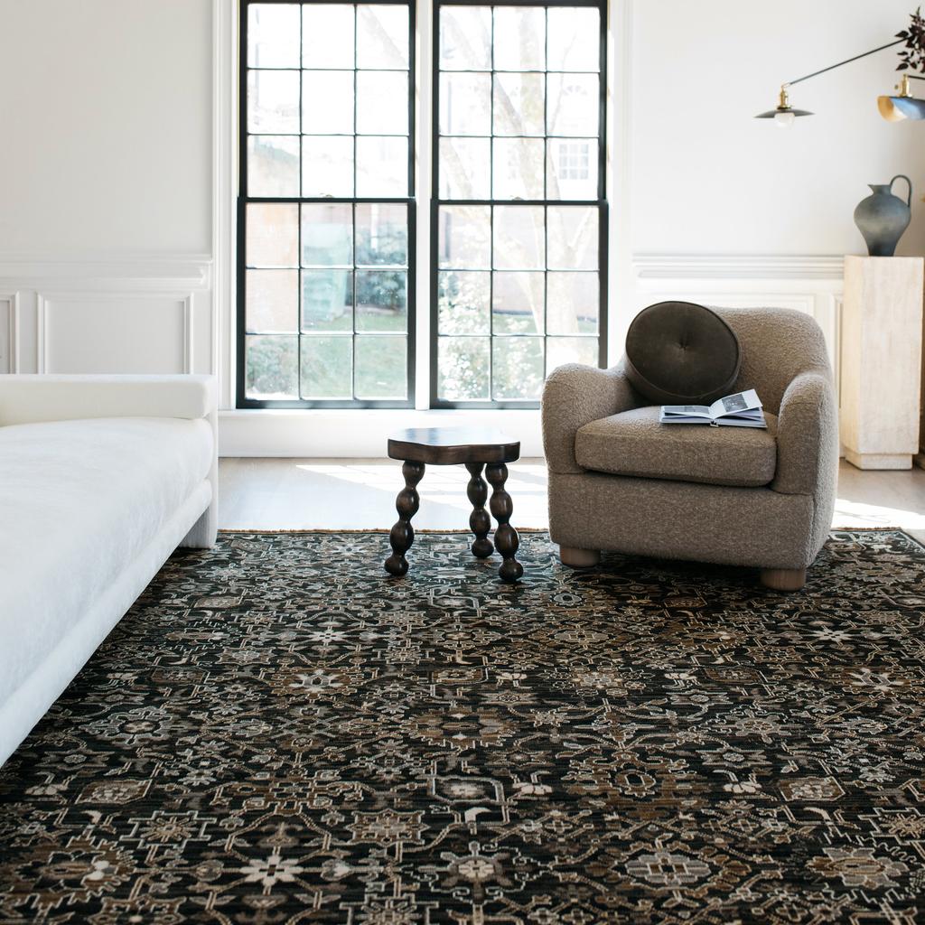 Oriental Weavers Acacia ACA05 Black Rectangle Indoor Area Rug Oriental Pattern-