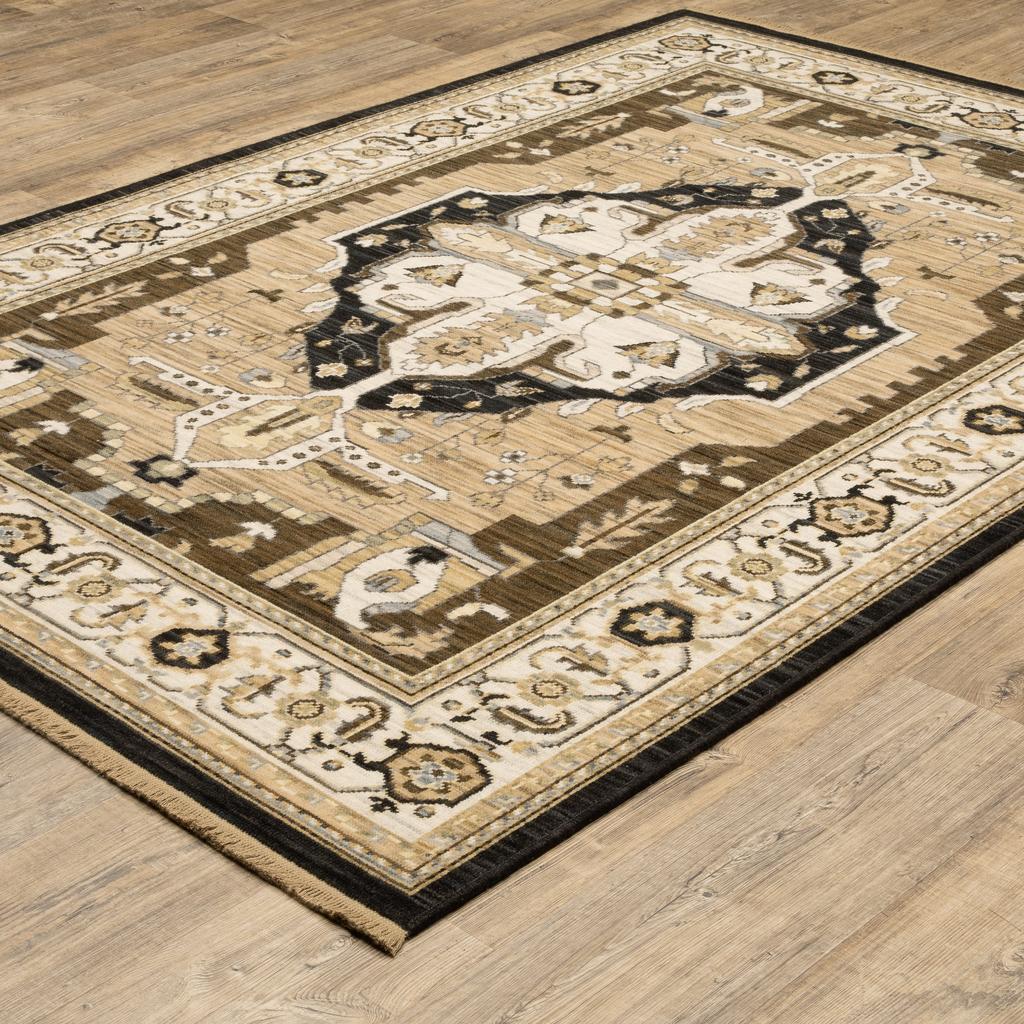 Oriental Weavers Acacia ACA08 Tan Rectangle Indoor Area Rug Oriental Pattern-