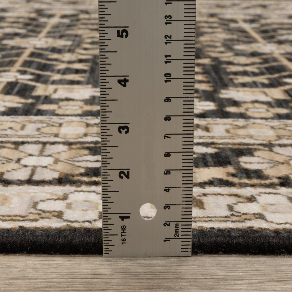 Oriental Weavers Acacia ACA10 Black Rectangle Indoor Area Rug Oriental Pattern-