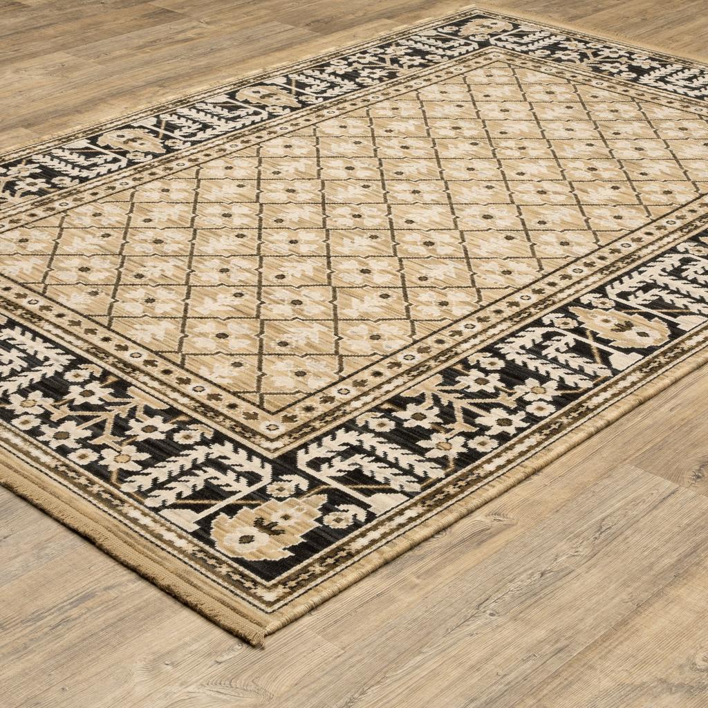 Oriental Weavers Acacia ACA12 Tan Rectangle Indoor Area Rug Oriental Pattern-