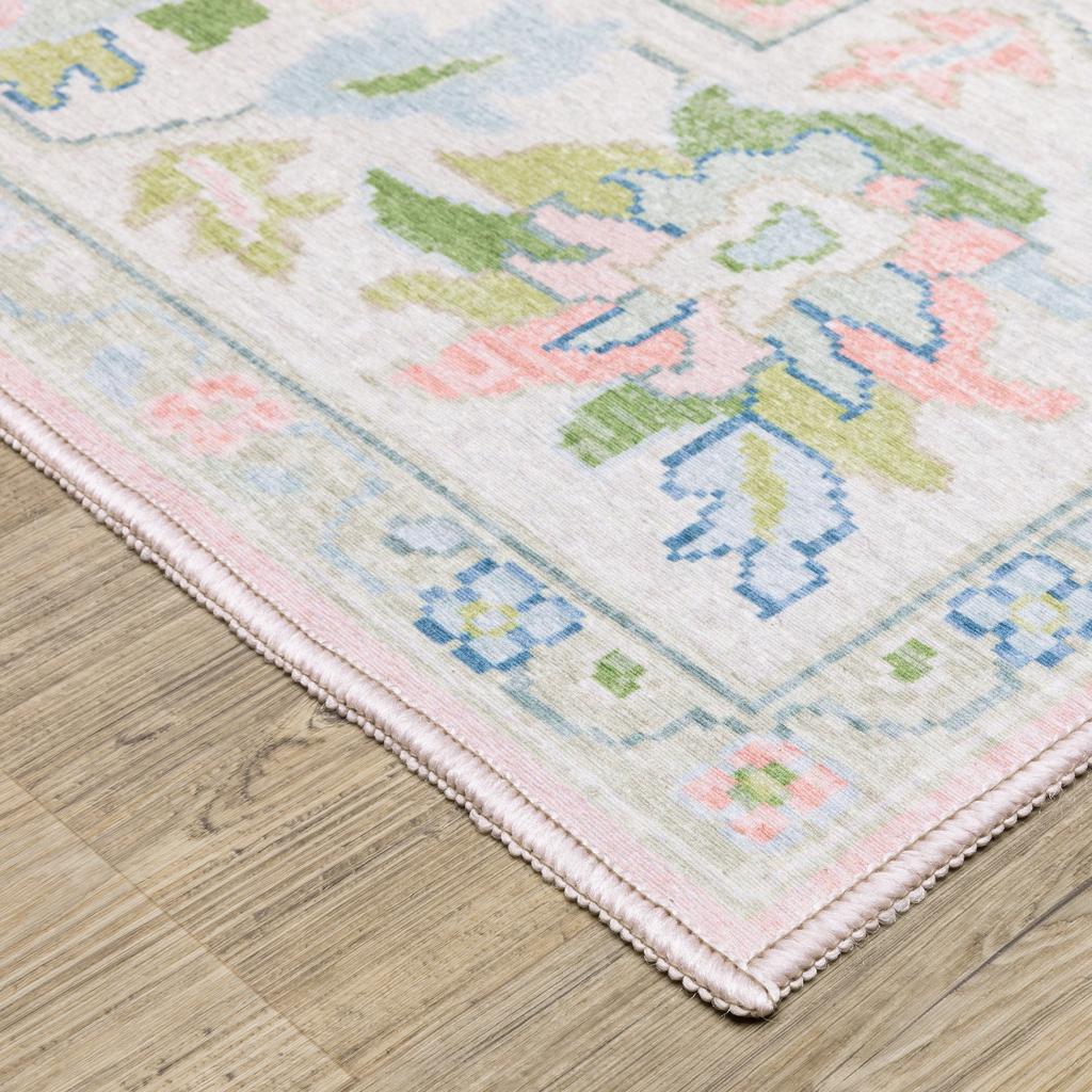 Oriental Weavers Addison ADD04 Pink Rectangle Indoor Area Rug Oriental Pattern-