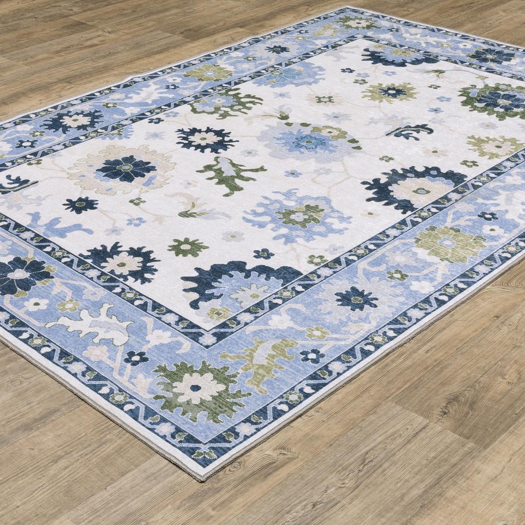 Oriental Weavers Addison ADD05 White Rectangle Indoor Area Rug Oriental Pattern-